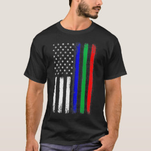 Thin Blue Grönt Red Line Flagga, Polisen Firefight T Shirt