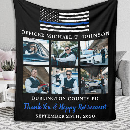 Thin Blue Line 6 Bild polisman Pension Fleecefilt