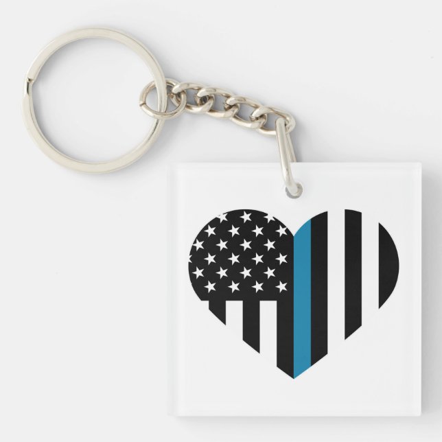 Thin Blue Line American Flagga (Framsidan)