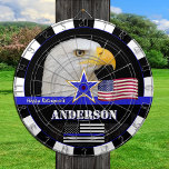 Thin Blue Line & American Flagga darts, polis/USA Darttavla<br><div class="desc">Personlig Dartboard med anpassningsbarna "namn   meddelande" med Eagle och Thin Blue Line American Flagga (USA) - genomförande/polisteman Temed - kärlek mitt land,  fars dag,  pension,  utmärkelser/patrioter</div>
