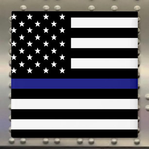 Thin Blue Line - American Flagga Magnet