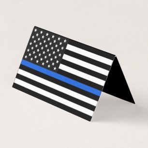 Thin Blue Line American Flagga Memorial Kort