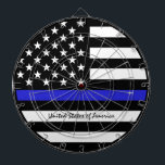 Thin Blue Line & American Flagga Police / USA offi Darttavla<br><div class="desc">Dartboard: Thin Blue Line & American Flagga (USA) - tvingande åtgärder/polisteman - kärlek mitt land, patrioter/sportfantaster</div>