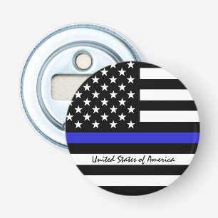 Thin Blue Line & American Flagga Police / USA offi Flasköppnare