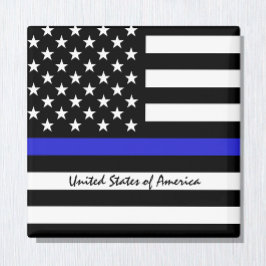 Thin Blue Line & American Flagga Police / USA offi Magnet