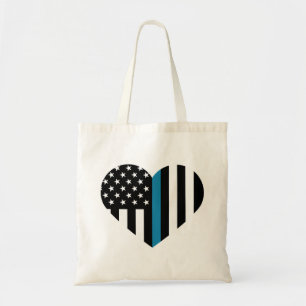 Thin Blue Line American Flagga Tygkasse