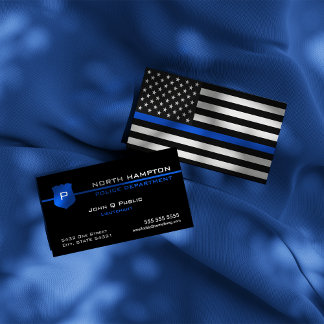 Thin Blue Line American Flagga Visitkort
