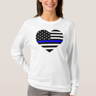 Thin Blue Line American Flagga - Women's T-Shirt