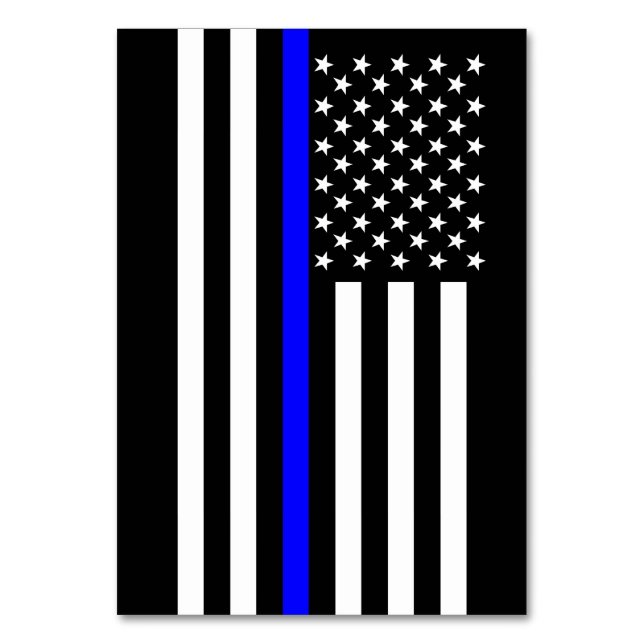 Thin Blue Line American Stil Bordsnummer (Framsidan)