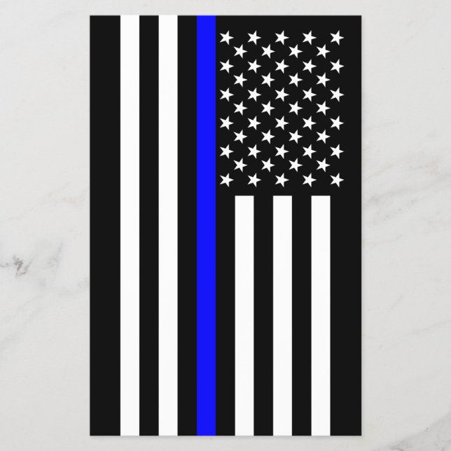 Thin Blue Line American Stil Flygblad (Framsidan)