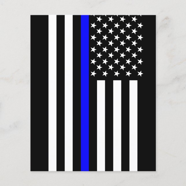 Thin Blue Line American Stil Flygblad (Framsidan)