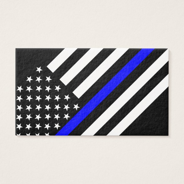 Thin Blue Line American Stil Visitkort (Framsidan)