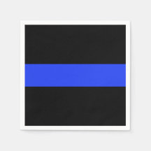 Thin Blue Line Cocktail-Pappersservett