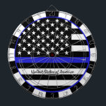 Thin Blue Line Darts & American Flagga Police / US Darttavla<br><div class="desc">Dartboard: Thin Blue Line & American Flagga (USA) - tvingande åtgärder/polisteman - kärlek mitt land,  patrioter/sportfantaster</div>