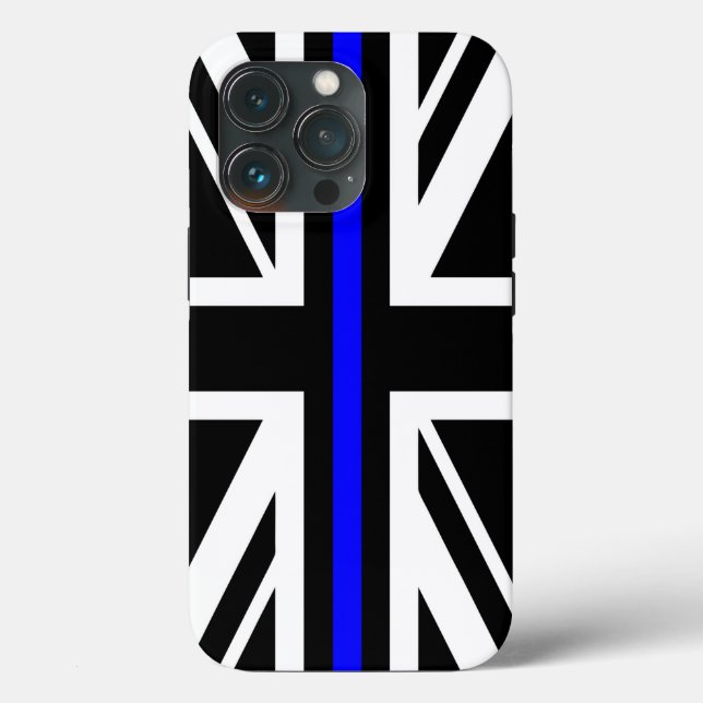 Thin Blue Line Flag united kingdom police cop symb (Baksida )