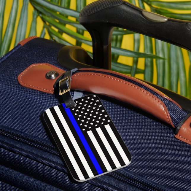 Thin Blue Line Flag (United States) Bagagebricka (Framsida Insitu 1)