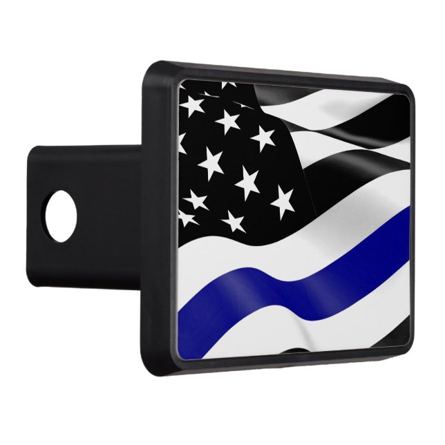 Thin Blue Line Flagga Hitch Cover Dragkroksskydd (Höger)