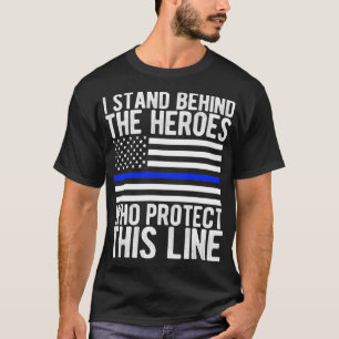Thin Blue Line Flagga Police Flagga Hero T Shirt