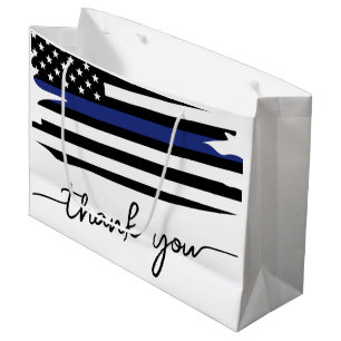 Thin Blue Line Flagga Police Officer Tack
