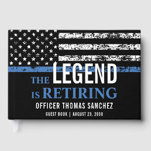 Thin Blue Line Flagga Police Pension Party Gästböcker
