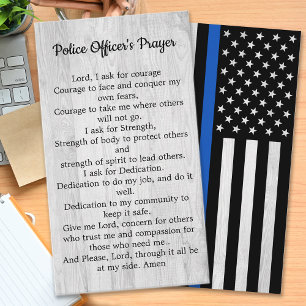 Thin Blue Line Flagga polis Prayer Bulk Visitkort