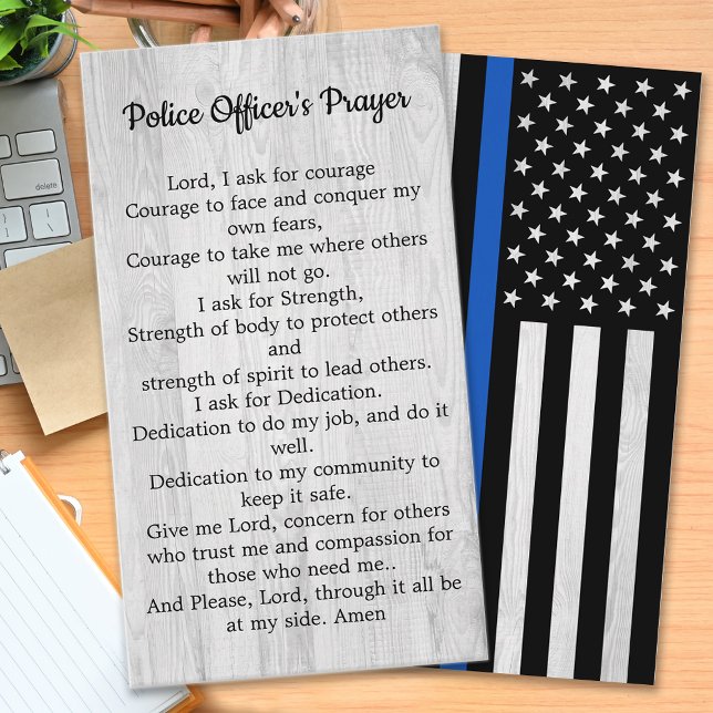 Thin Blue Line Flagga polis Prayer Bulk Visitkort (Skapare uppladdad)