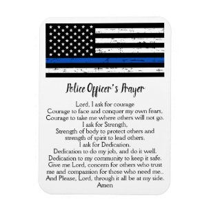 Thin Blue Line Flagga polis Prayer  Magnet