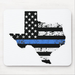 Thin Blue Line flagga Texas Musmatta