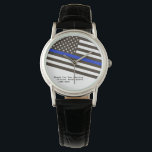 *~* Thin Blue Line Flagga Womans polisman Armbandsur<br><div class="desc">* Tidbitpolisen Womans Classic Black Leather Strap Watch. * Utformningen är en polisinriktad design av Thin Blue Line Flagga. Flagga är på diagonal. * Denna utformning har den amerikanska Flagga USA flagga, även känd som Old glory och Stars och stripes. Det har ändrats för att hedra vår polis med en...</div>