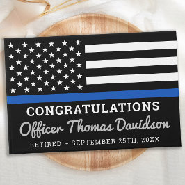 Thin Blue Line Grattiss Police Pension Gästböcker