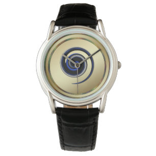Thin Blue Line Guld Coin Swirl Armbandsur