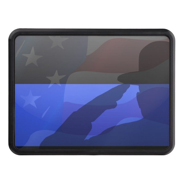 Thin Blue Line Hitch Cover Dragkroksskydd (Framsidan)