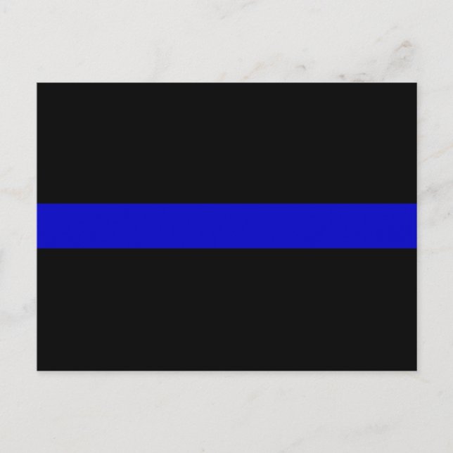 Thin Blue Line Honoring Police Tillsatta lagar Vykort (Framsida)