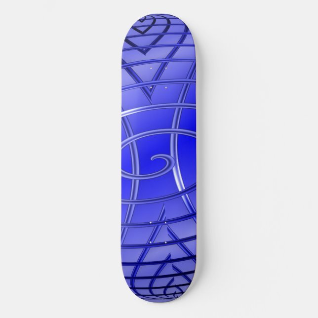 Thin Blue Line Järn Works Mini Skateboard Bräda 18,7 Cm (Framsida)