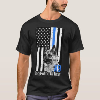 Thin Blue Line K9 Tysk Shepherd Hund Police Office T Shirt