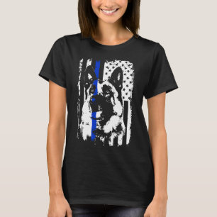Thin Blue Line K9 Tysk Shepherd Police Hund T Shirt