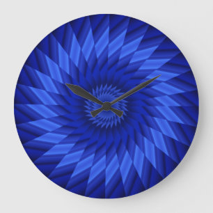 Thin Blue Line Kaleidoscope Stor Klocka