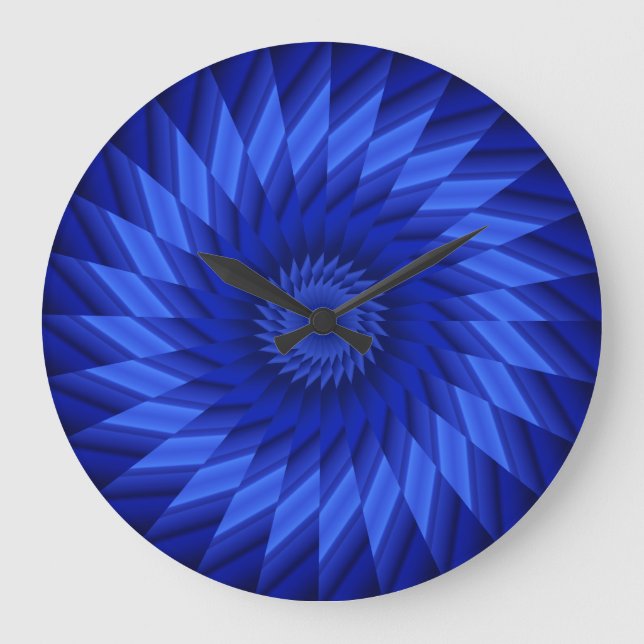 Thin Blue Line Kaleidoscope Stor Klocka (Framsida)