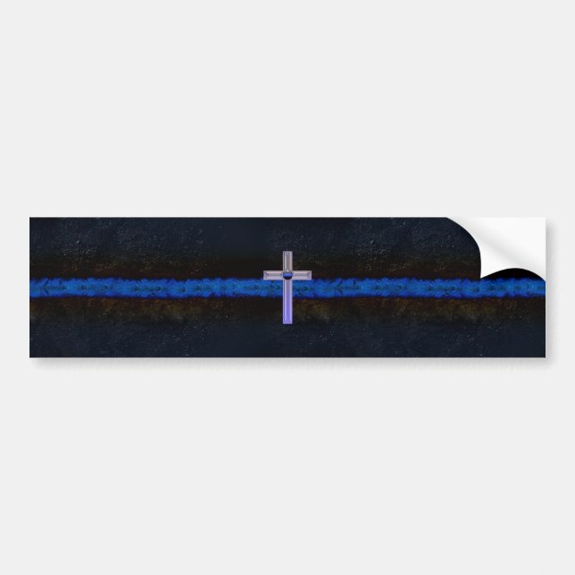 Thin Blue Line Kor Bildekal (Framsidan)