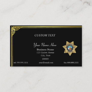 Thin Blue Line Las Vegas PD Badge Visitkort