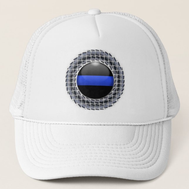 Thin Blue Line Medallion Truckerkeps (Framsida)