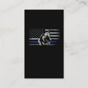 Thin Blue Line Police Belgium Malinois Hund Visitkort