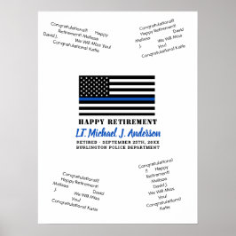 Thin Blue Line Police Pension Guest Bok Poster