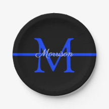 Thin Blue Line Police Pension Party Monogram