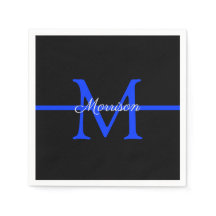 Thin Blue Line Police Pension Party Monogram