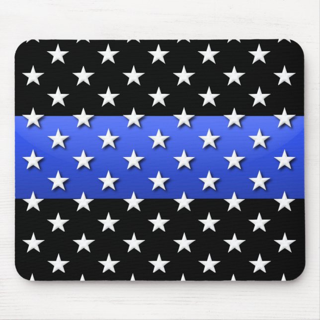 Thin Blue Line Police Stars och stripes Musmatta (Framsidan)