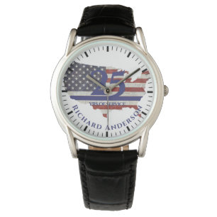Thin Blue Line Police US FLAGGA Patriotic Armbandsur