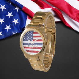 Thin Blue Line Police US FLAGGA Patriotic Armbandsur