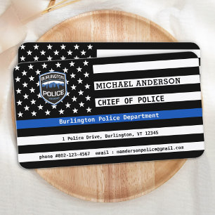 Thin Blue Line Polis Anpassningsbar Logotyp Tillsa Visitkort