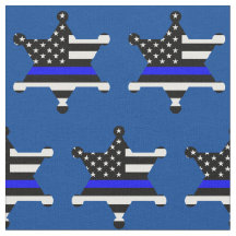 Thin Blue Line Polischef Badge Mönster